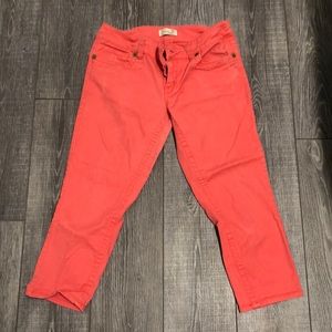 Silver jean capris